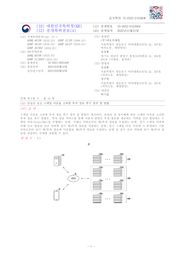 Scale-out Recovery Patent