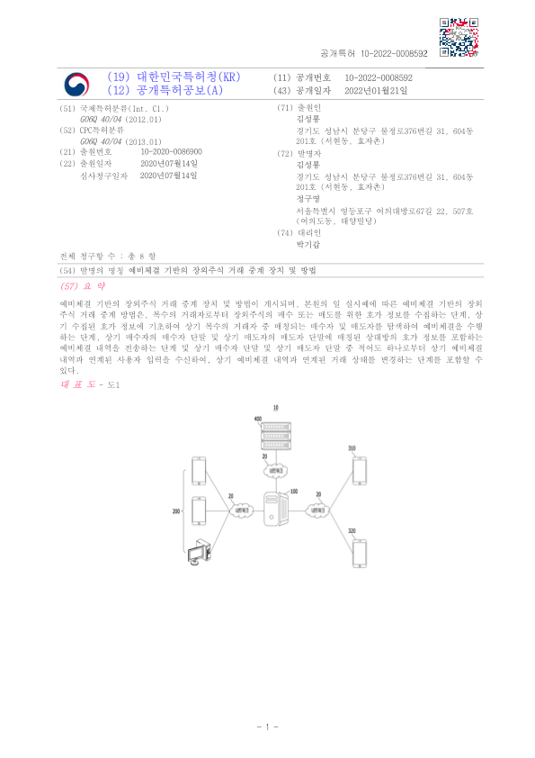 Pre-matching OTC Brokerage Patent
